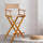 30'' Director's Chair Honey Oak Frame-Tan Canvas - Casual Home