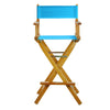 30'' Director's Chair Honey Oak Frame-Turquoise Canvas - Casual Home