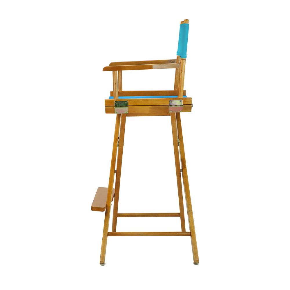 30'' Director's Chair Honey Oak Frame-Turquoise Canvas - Casual Home