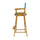 30'' Director's Chair Honey Oak Frame-Turquoise Canvas - Casual Home