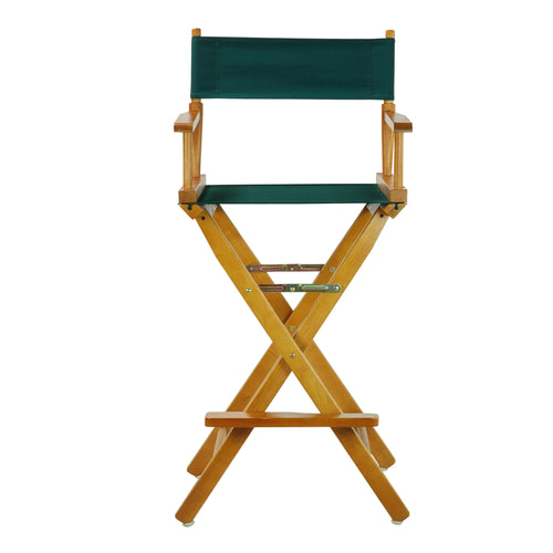 30'' Director's Chair Honey Oak Frame-Hunter Green Canvas - Casual Home