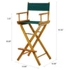 30'' Director's Chair Honey Oak Frame-Hunter Green Canvas - Casual Home