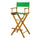 30'' Director's Chair Honey Oak Frame-Green Canvas - Casual Home