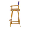 30'' Director's Chair Honey Oak Frame-Purple Canvas - Casual Home