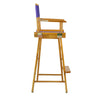 30'' Director's Chair Honey Oak Frame-Purple Canvas - Casual Home