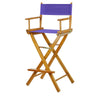 30'' Director's Chair Honey Oak Frame-Purple Canvas - Casual Home