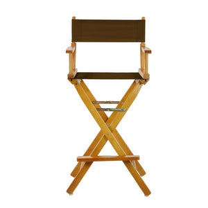30'' Director's Chair Honey Oak Frame-Brown Canvas - Casual Home