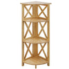 Montego 4-Shelf Corner Folding Bookcase-Natural - Casual Home