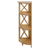 Montego 4-Shelf Corner Folding Bookcase-Natural - Casual Home