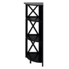 Montego 4-Shelf Corner Folding Bookcase-Black - Casual Home