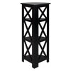 Montego 4-Shelf Corner Folding Bookcase-Black - Casual Home