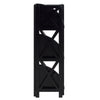 Montego 4-Shelf Corner Folding Bookcase-Black - Casual Home