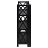 Montego 3-Shelf Folding Bookcase -Black - Casual Home