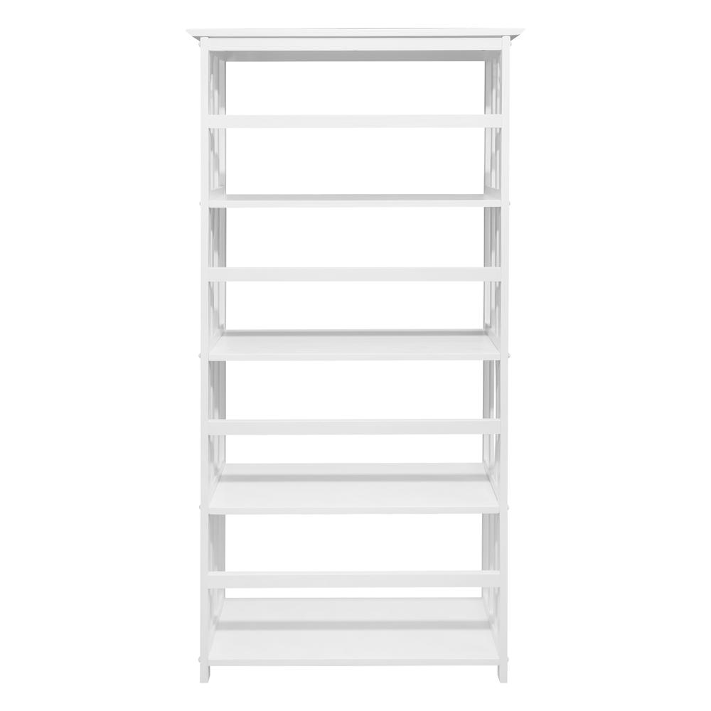Mission Style 5-Shelf Bookcase - White - Casual Home