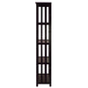 Mission Style 5-Shelf  Bookcase-Espresso - Casual Home