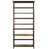 Mission Style 5-Shelf  Bookcase-Walnut - Casual Home