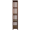 Mission Style 5-Shelf  Bookcase-Walnut - Casual Home