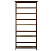Mission Style 5-Shelf  Bookcase-Walnut - Casual Home