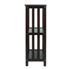 Mission Style 3-Shelf  Bookcase-Espresso - Casual Home