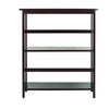 Mission Style 3-Shelf  Bookcase-Espresso - Casual Home