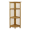 4-Shelf Corner Folding Bookcase-Natural - Casual Home