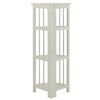 4-Shelf Corner Folding Bookcase-White - Casual Home