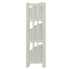 4-Shelf Corner Folding Bookcase-White - Casual Home