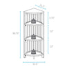 4-Shelf Corner Folding Bookcase - Truffle Brown - Casual Home