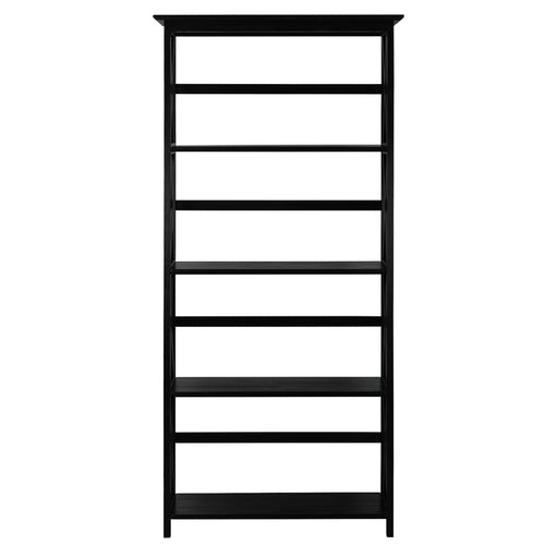 Montego 5-Shelf Bookcase-Black - Casual Home