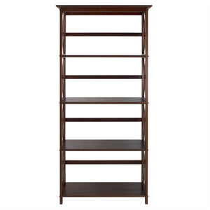 Montego 5-Shelf Bookcase-Walnut - Casual Home