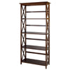 Montego 5-Shelf Bookcase-Walnut - Casual Home