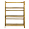 3-Shelf Folding Stackable Bookcase 27.5'' Wide-Natural - Casual Home