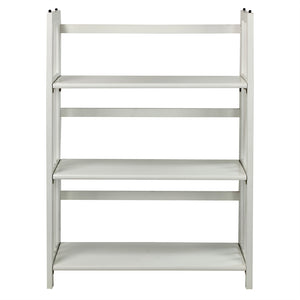 3-Shelf Folding Stackable Bookcase 27.5'' Wide-White - Casual Home