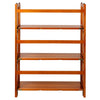 3-Shelf Folding Stackable Bookcase 27.5'' Wide-Honey Oak - Casual Home