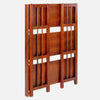 3-Shelf Folding Stackable Bookcase 27.5'' Wide-Mahogany - Casual Home