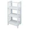 3-Shelf Folding Bookcase 14'' Wide-White - Casual Home