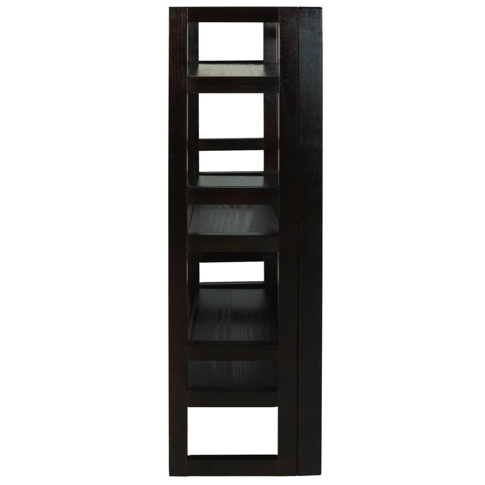 3-Shelf Folding Student Bookcase 20.75'' Wide-Espresso - Casual Home