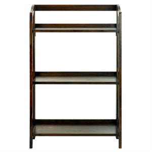 Stratford 3-Shelf Folding Bookcase-Warm Brown - Casual Home