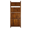 Manhasset Slatted 4-Shelf Folding Bookcase-Warm Brown - Casual Home