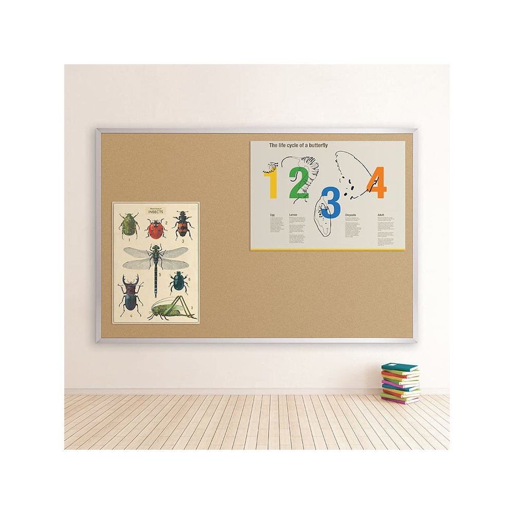 Natural Add - Cork Tackboard - Aluminum Trim - 4 X 8 - Best-Rite