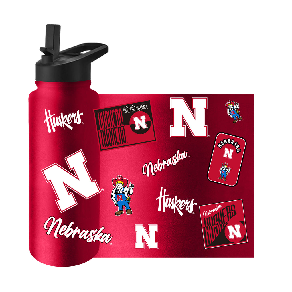 Nebraska Cornhuskers Quencher Bottle 34oz Stainless Steel Dreamweave - Logo Brands