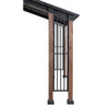 Outdoor Cedar Wood Frame Gazebo with Black Steel Hardtop Roof for Patio - Sunjoy