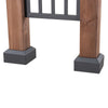 Outdoor Cedar Wood Frame Gazebo with Black Steel Hardtop Roof for Patio - Sunjoy