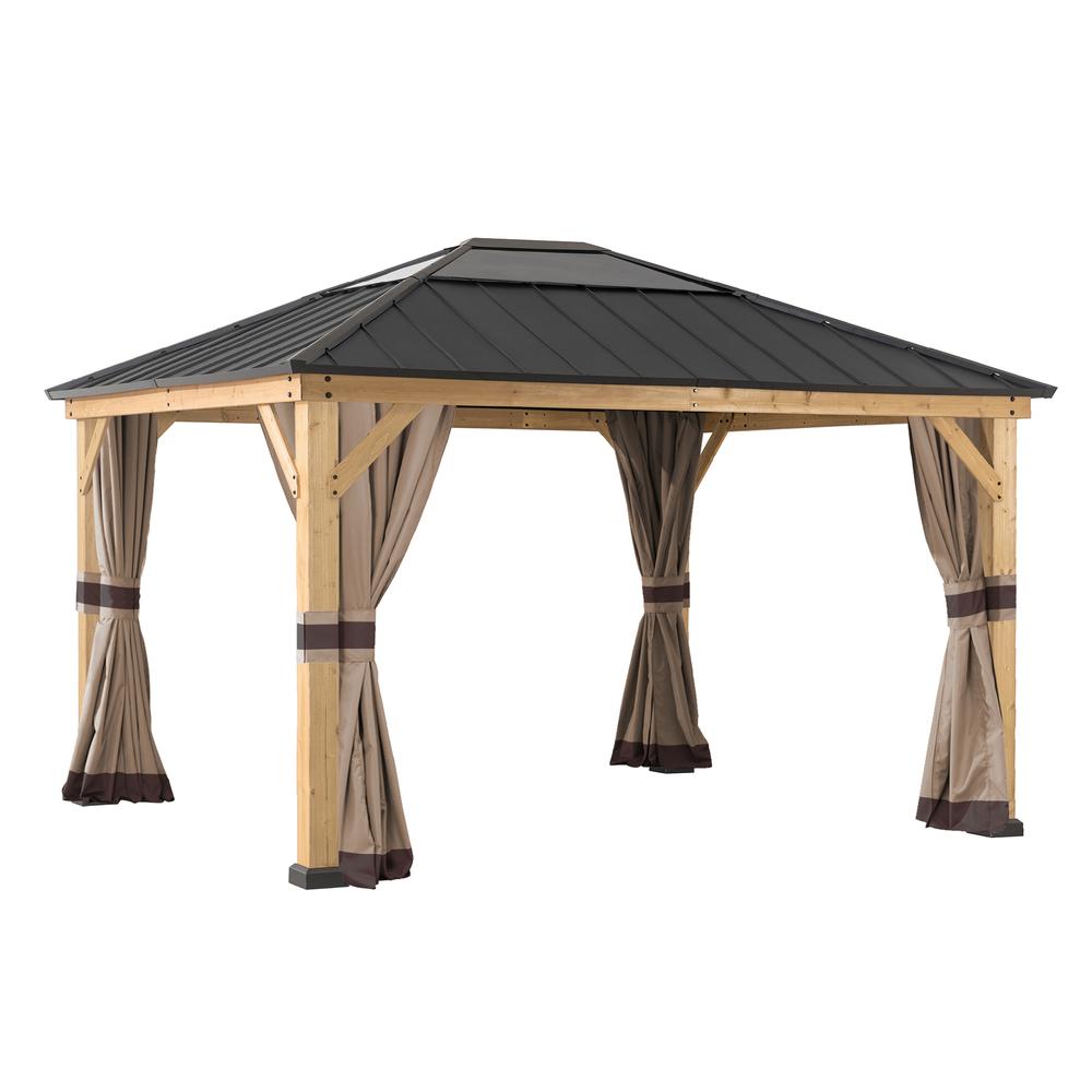 Universal Curtains for 13 × 15 ft Wood Framed Gazebos - Sunjoy