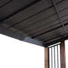 Outdoor Cedar Wood Frame Gazebo with Black Steel Hardtop Roof for Patio - Sunjoy