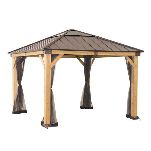 Universal Mosquito Netting for 9 × 9 ft Wood Framed Gazebos - Sunjoy