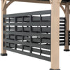Cameron Cedar Wood Framed Hot Tub Gazebo with Steel and Polycarbonate Hardtop - Sunjoy