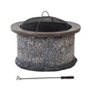 Fire Pit for Outside, Outdoor Stone Wood Burning Firepits - Sunjoy