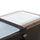 80-Quart Wood Grain Metal Rolling Ice Chest Cooler Cart with Storage Shelf - Sunjoy