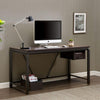 Computer Desk Home Office Workstation with Motion Storage Drawer - Sunjoy